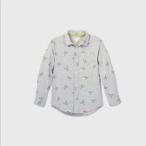 Kids dinosaur button down shirt